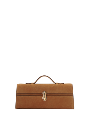 Slim Symmetry Pochette In Suede