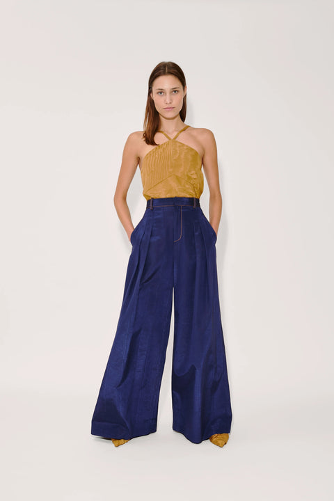 Wide Leg Pleat Pants
