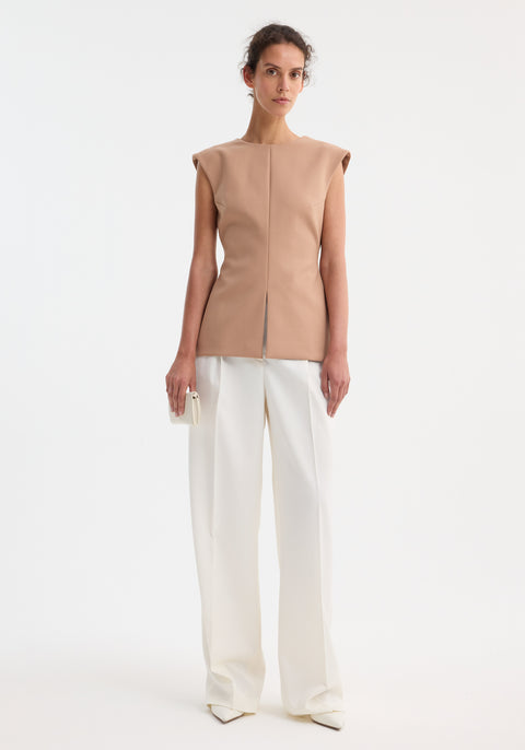 Curved Open Back Top