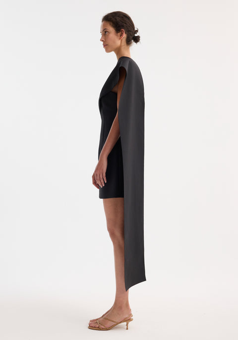 Short Sculptural Sash Dress