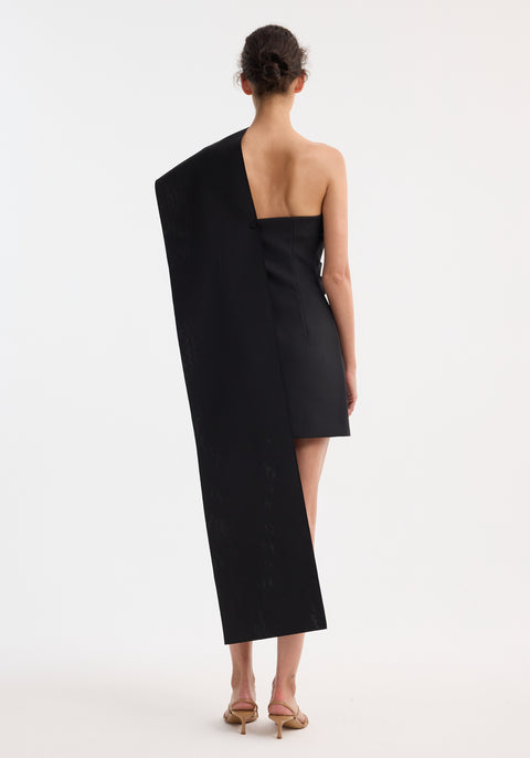 Short Sculptural Sash Dress