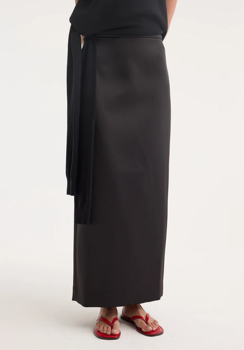 Column Satin Skirt