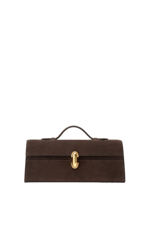 Slim Symmetry Pochette In Suede