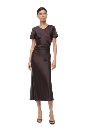 Marcel Silk Dress Earth