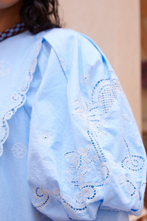 Maizy Embroidered Mini Dress