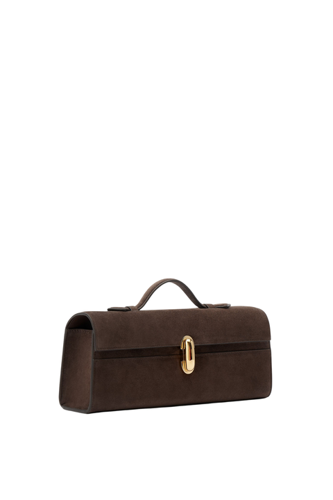 Slim Symmetry Pochette In Suede