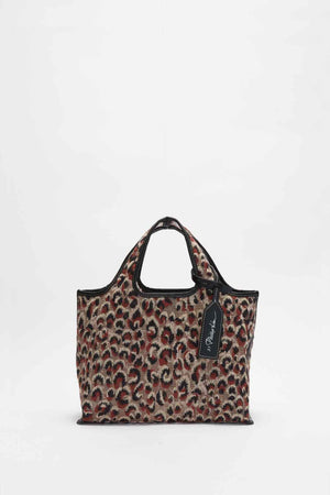 Leopard Embroidered Mini Market Tote