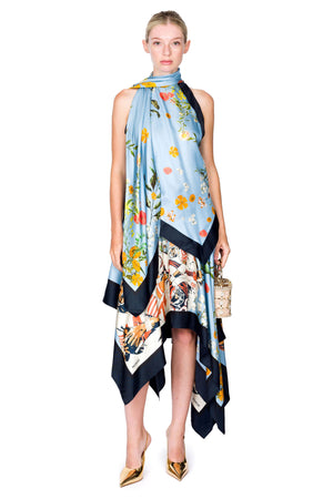 Elastic Waist Scarf Skirt