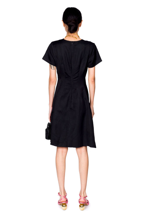 Linen Satin Structured T-Shirt Dress Style