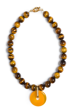 Necklace With Beads And Yellow Donut