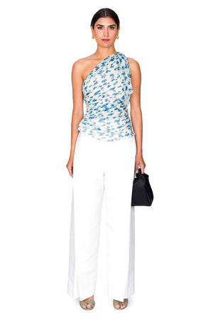 Wide Leg Pleat Detail Trouser