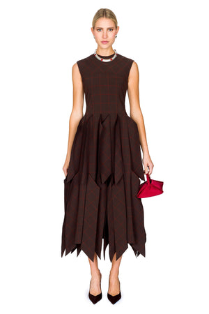 Sleeveless Dress With Panel Applique