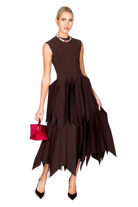 Sleeveless Dress With Panel Applique