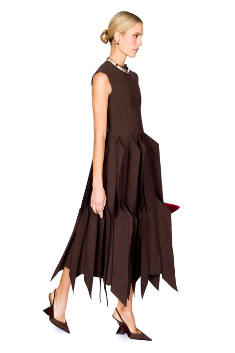 Sleeveless Dress With Panel Applique