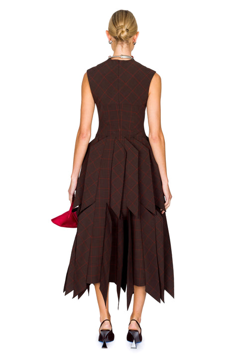 Sleeveless Dress With Panel Applique