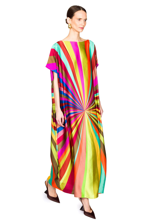 Printed Viscose Cocoon Dress