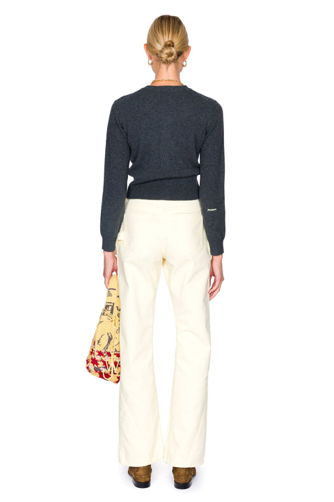 Contrast Embroidery Cardigan