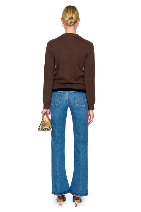 Contrast Layered Cardigan