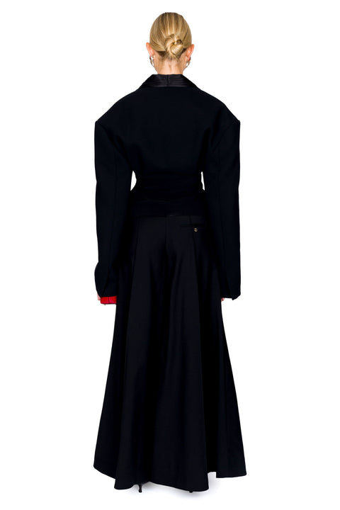 Cummerbund Collar Tuxedo Top