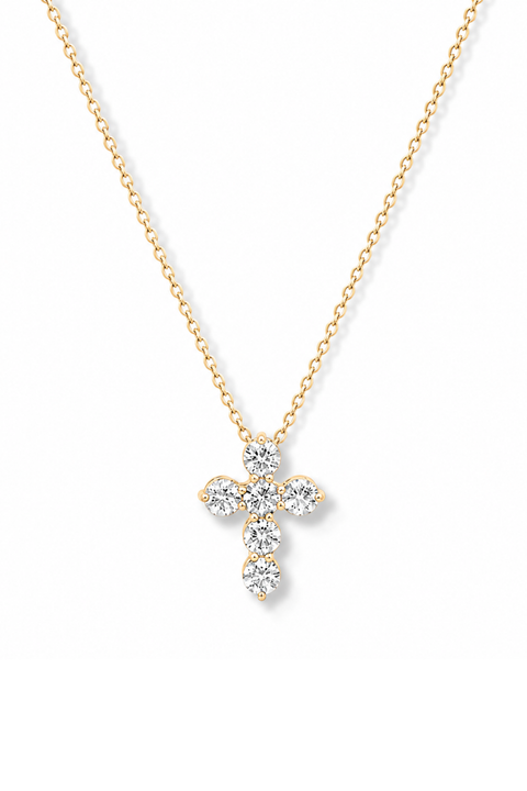 Alix Modern Diamond Cross Necklace