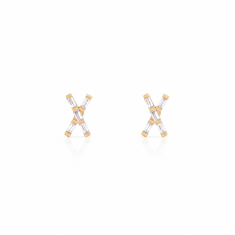 X Marks The Spot Diamond Studs