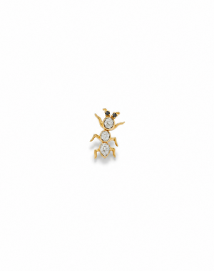 Diamond Ant Stud Earring