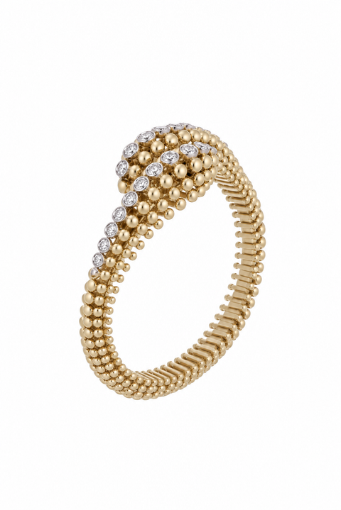 Bubbles Contrarié Yellow Gold Bracelet