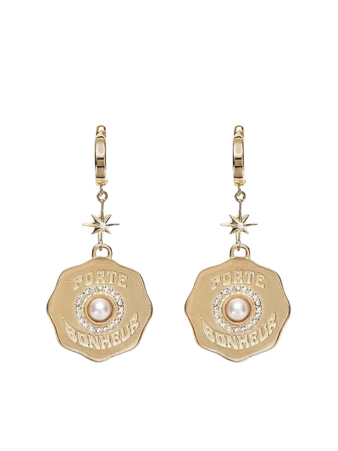 Original Porte Bonheur Coin Earrings