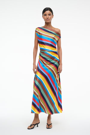 Phare Silk Dress Market Stripe