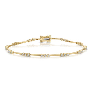 Crown Set Diamond Eternity Bracelet