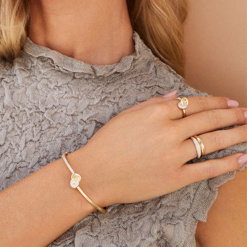 Diamond And Gold Jumbo Love Knot Bangle Bracelet