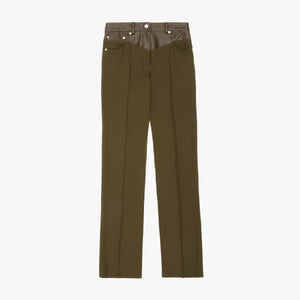 Leather Trimmed Garter Pant