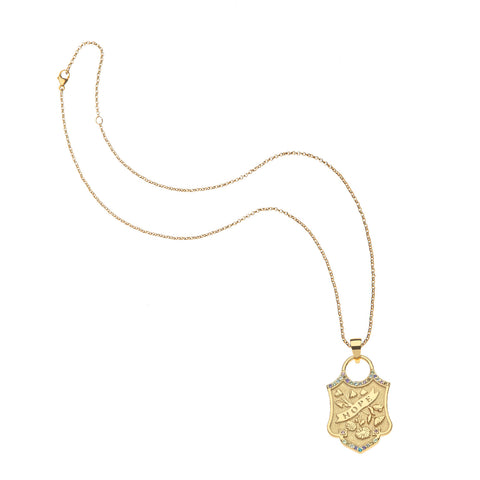 HOPE Shield Pendant Classic Rolo Chain