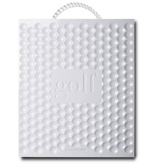 Front casing of coffee table book titled "Golf"