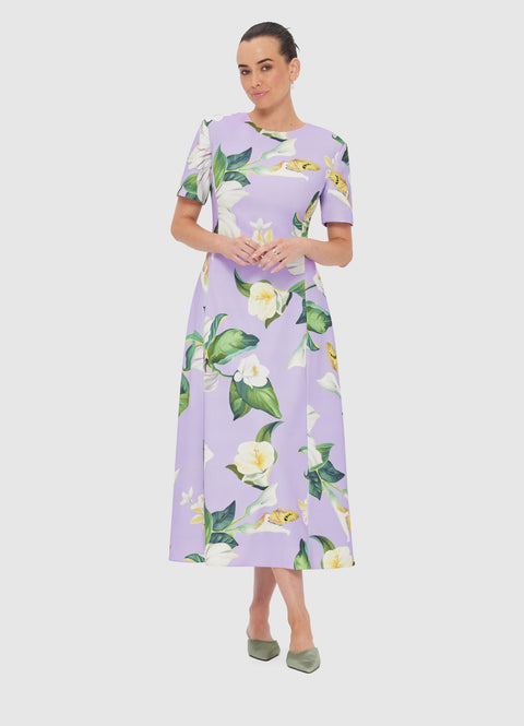 Caroline Short Sleeve Midi Dress