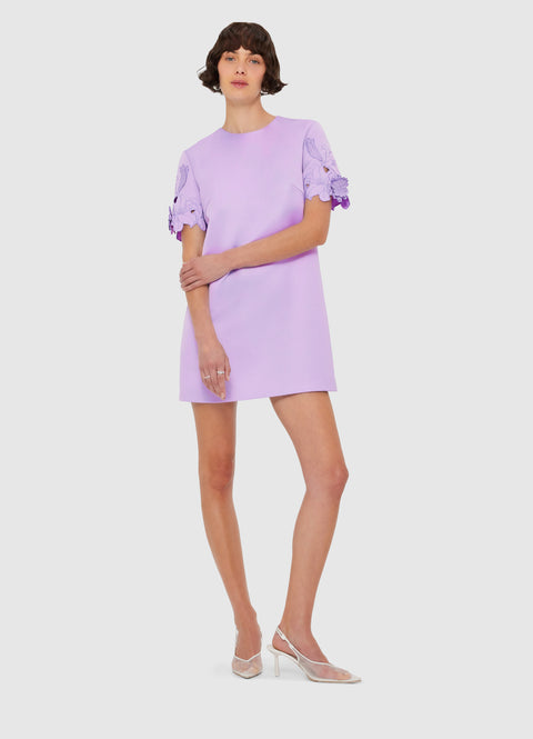 Aurie Applique Short Sleeve Mini Dress
