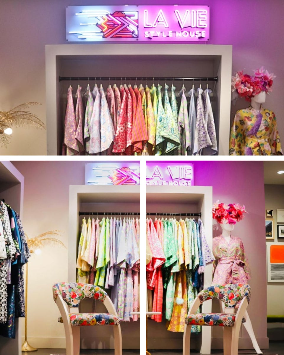 Collage of La Vie Style House pop up store
