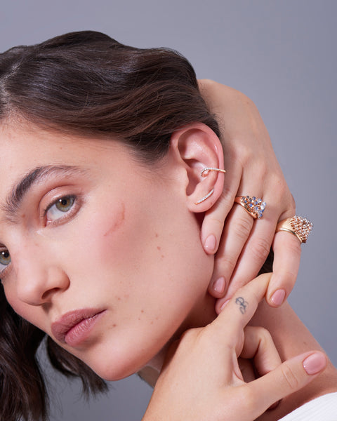 Diamond Ocean Tide Earring