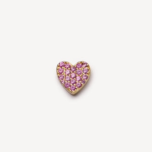Pink Sapphire Eternal Heart Charm