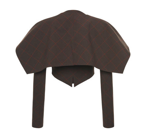 Cropped Jacket With Oversized Collar