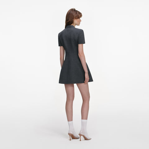 Tailored Flower Detail Mini Dress