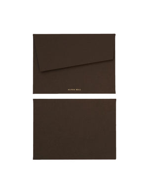 Brown stationary on a white background