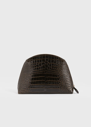 Large Croco-Embossed Pouch
