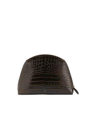 Large Croco-Embossed Pouch
