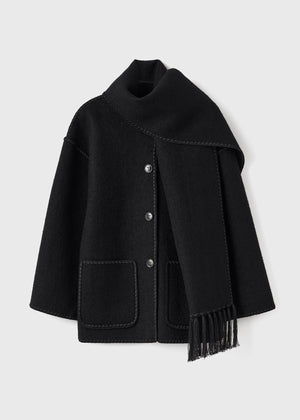 Embroidered Scarf Jacket