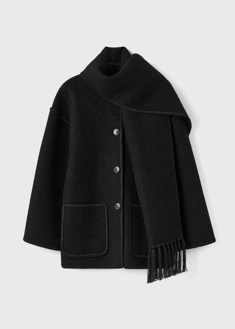 Embroidered Scarf Jacket