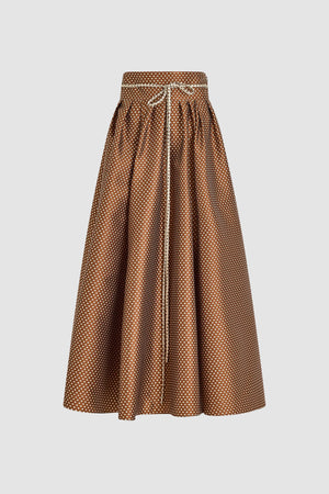 Tie Full Pleated Skirt