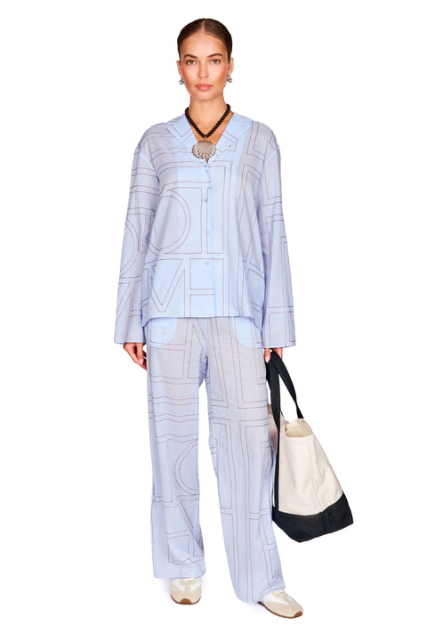 Monogram Cotton-Blend PJ Top