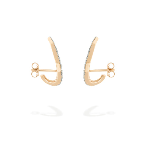 Halo Half Pave Earrings