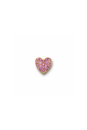 Pink Sapphire Eternal Heart Charm